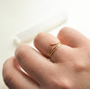 Gold Hammered Stacking Ring