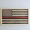 Wooden Thin Line Flag