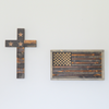 Wooden Charred Subdued American Flag