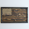 Wooden Charred Subdued American Flag