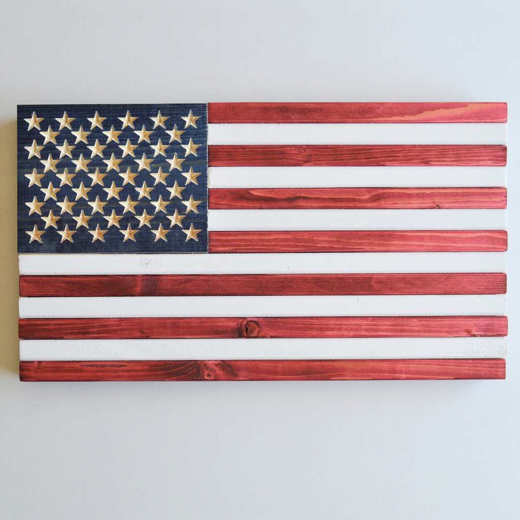 Wooden American Flag