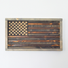 Wooden Charred Subdued American Flag