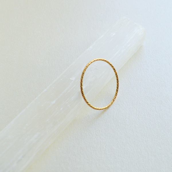 Gold Sparkle Band Stacking Ring