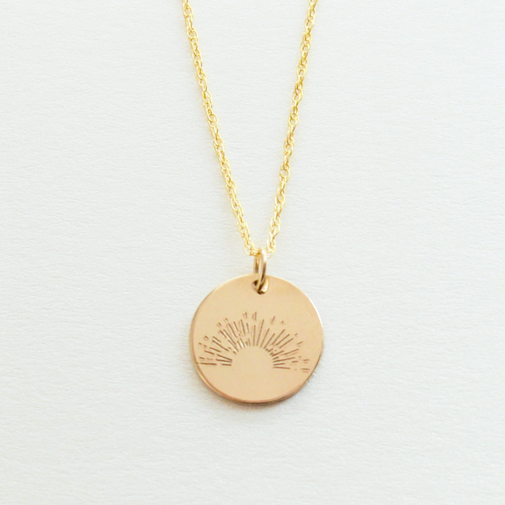 Rising Sun Disk Necklace