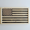 Wooden Natural Subdued American Flag