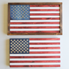 Wooden Charred Subdued American Flag
